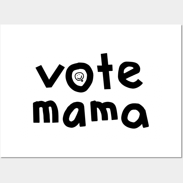 Vote Mama Kamala Harris Outline Wall Art by ellenhenryart